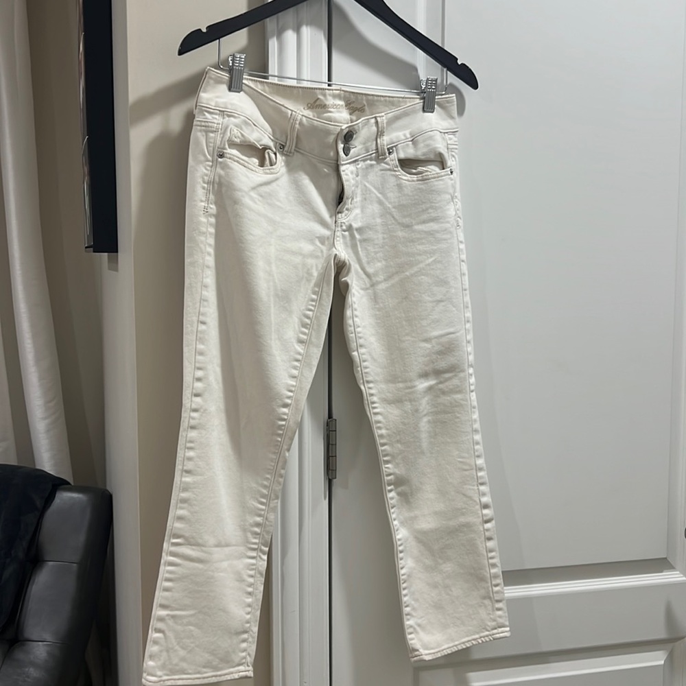 American eagle while capris